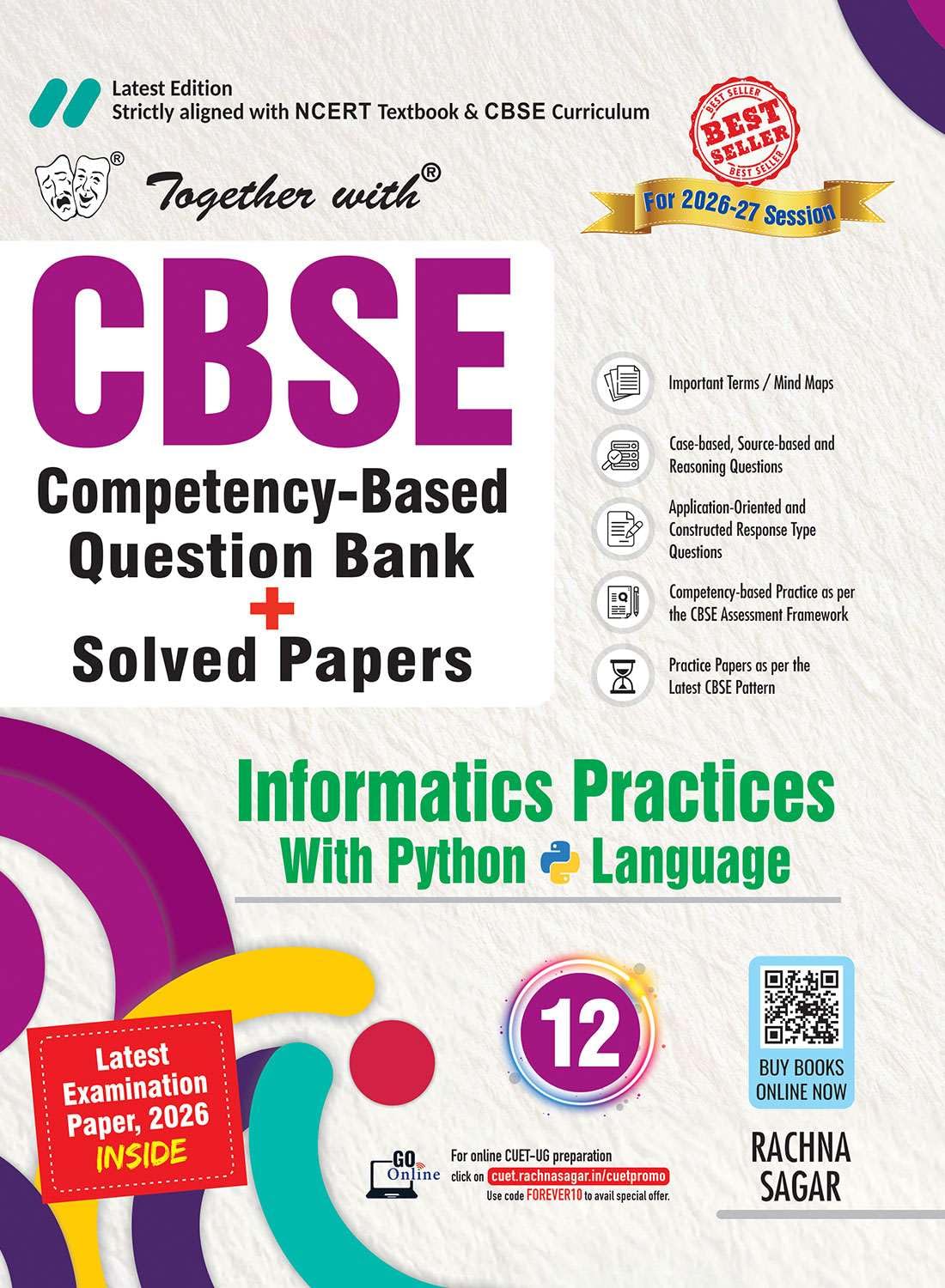 Together With CBSE Question Bank Informatics Practices with Python Class 12 - Solved & Practice Papers Exam 2026-27 (Paperback)