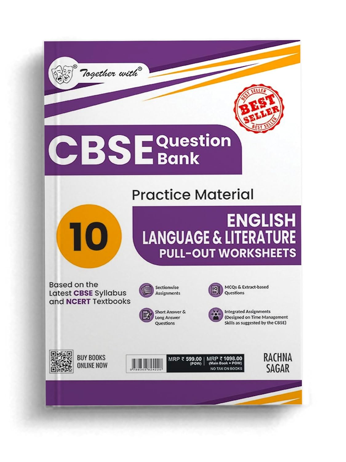 Together With CBSE Question Bank (Practice Material) English Language & Literature Pull Out Worksheets For Class 10 - Latest for 2025-26 Edition