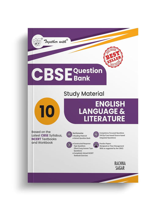 Together With CBSE Question Bank (Study Material) English Language & Literature For Class 10 - Latest for 2025-26 Session