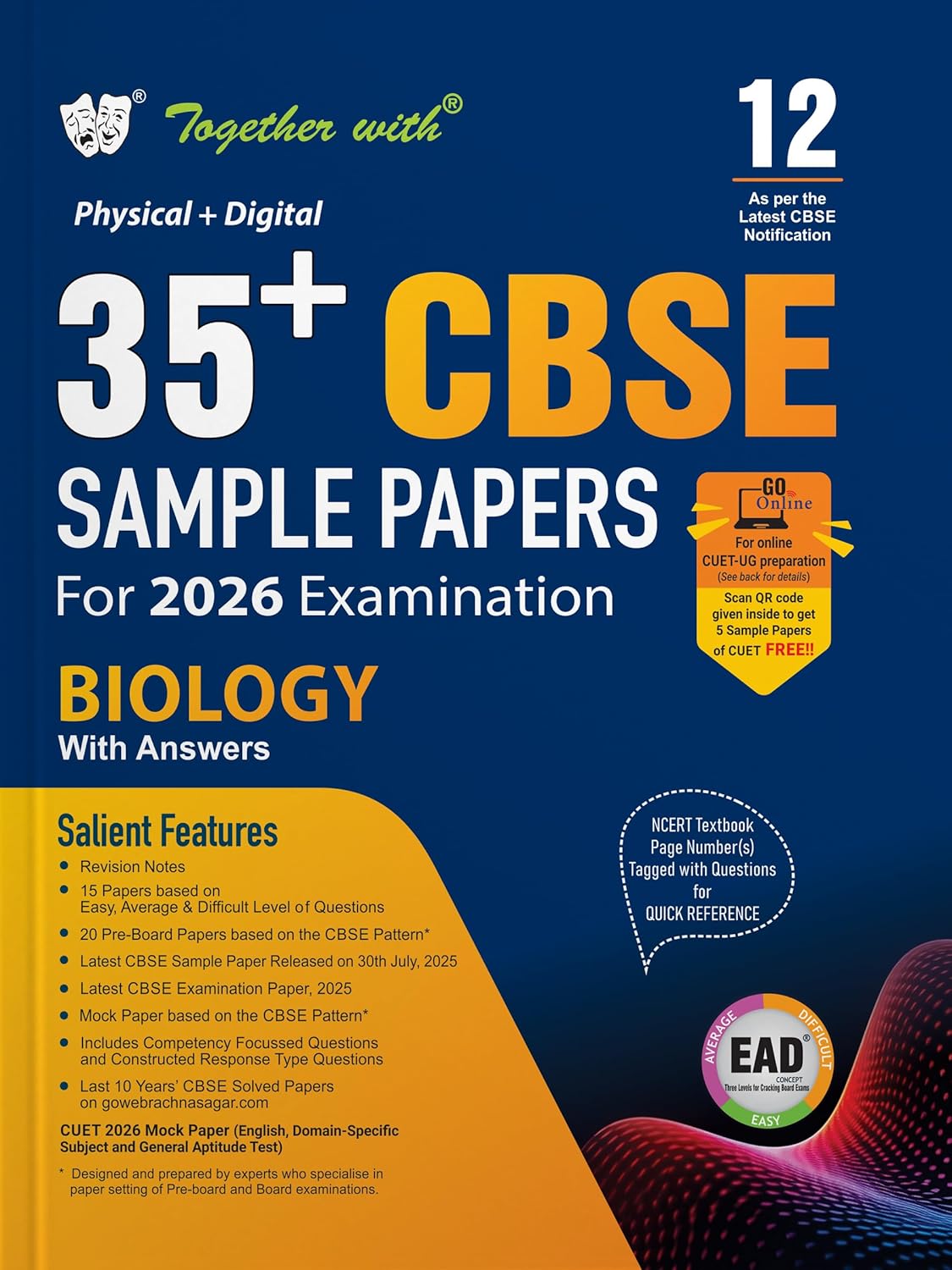 Together with CBSE EAD (Physical + Digital) 35+ Sample Paper Biology for Class 12 - Latest for 2026 Examination - Paperback