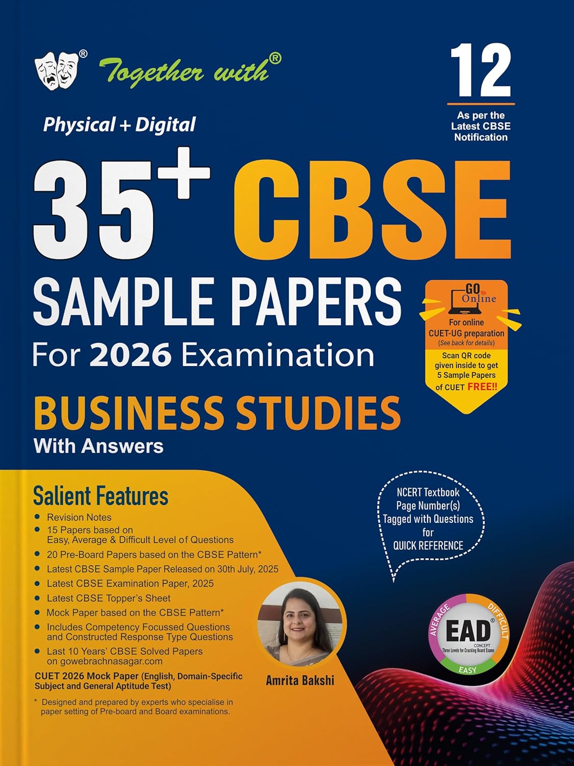 Together with CBSE EAD (Physical + Digital) 35+ Sample Paper Business Studies for Class 12 - Latest for 2026 Examination - Paperback