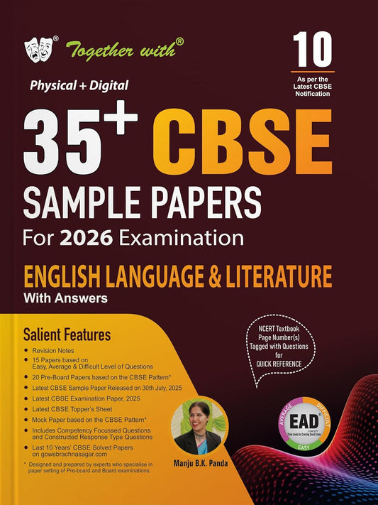 Together with CBSE EAD (Physical + Digital) 35+ Sample Paper English Language and Literature for Class 10 - Latest for 2026 Examination - Paperback