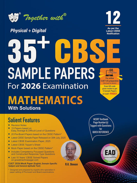 Together with CBSE EAD (Physical + Digital) 35+ Sample Paper Mathematics for Class 12 - Latest for 2026 Examination - Paperback