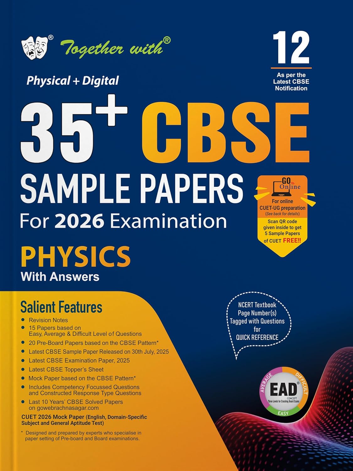 Together with CBSE EAD (Physical + Digital) 35+ Sample Paper Physics for Class 12 - Latest for 2026 Examination - Paperback