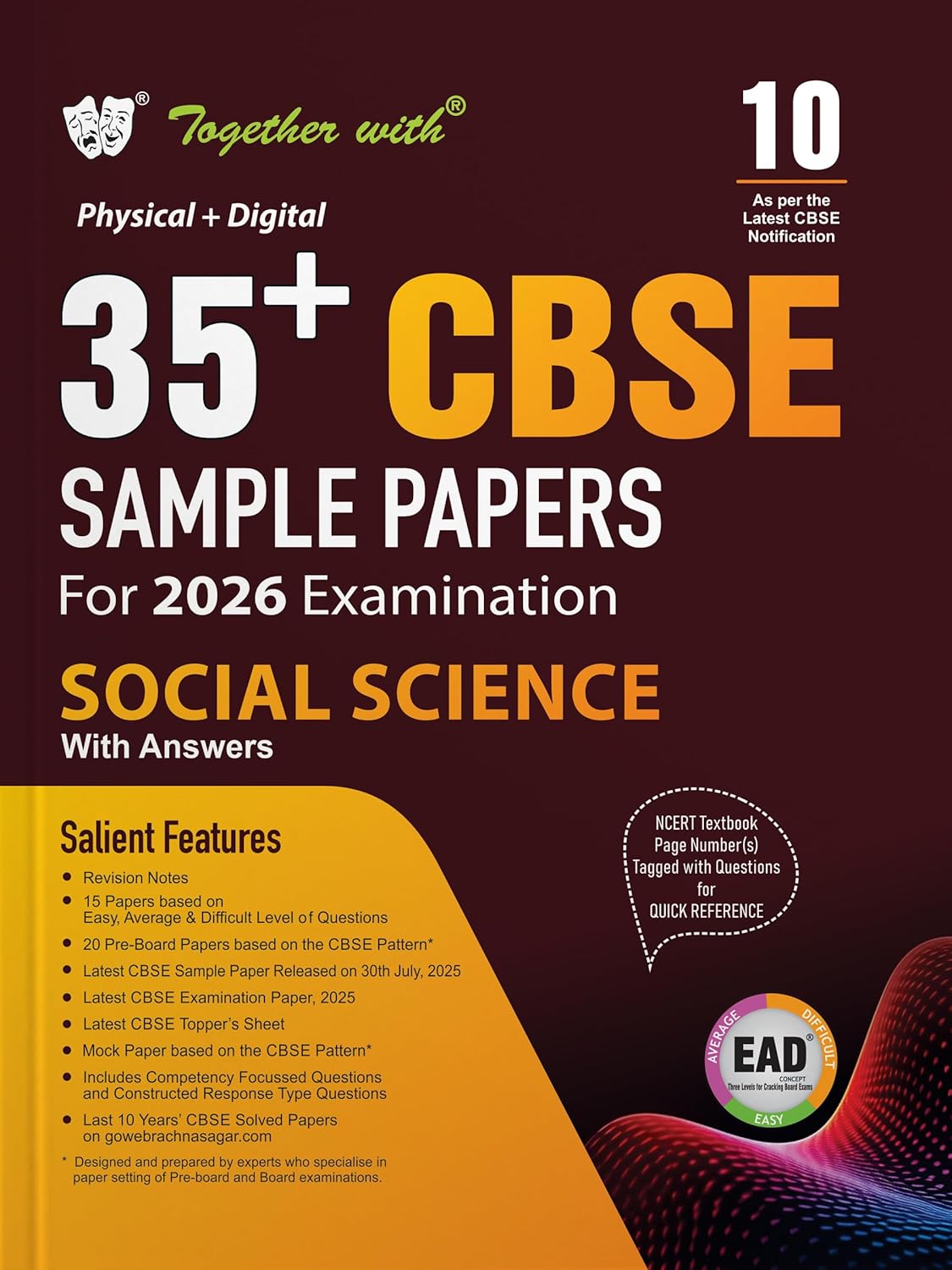 Together with CBSE EAD (Physical + Digital) 35+ Sample Paper Mathematics Standard, English Language Literature, Science & Social Science for Class 10 - Set of 4 Books - Latest for 2026 Examination - Paperback