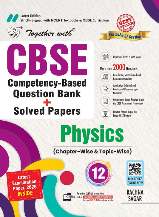Together With CBSE Question Bank Physics for Class 12 - Latest for 2026-27 Edition. Paperback