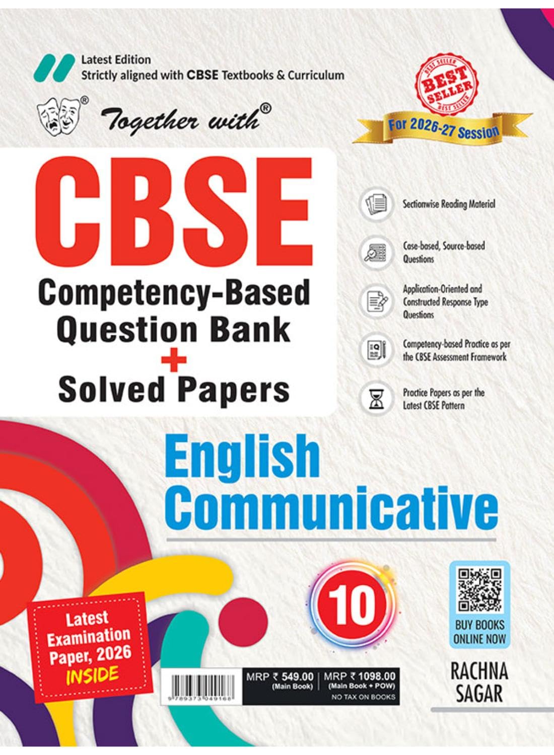 Together With CBSE Question Bank English Communicative For Class 10 - Latest for 2026-27 Edition