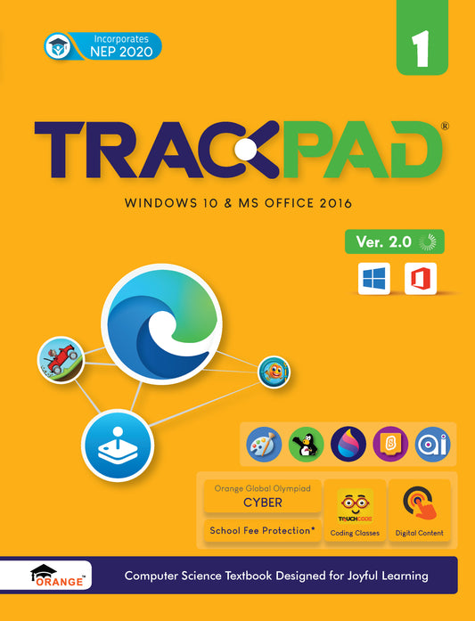 Orange Trackpad Computer (Ver.2.0) For Class 1 - Windows 10 & MS Office 2016