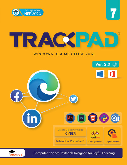 Orange Trackpad Computer (Ver.2.0) For Class 7 - Windows 10 & MS Office 2016