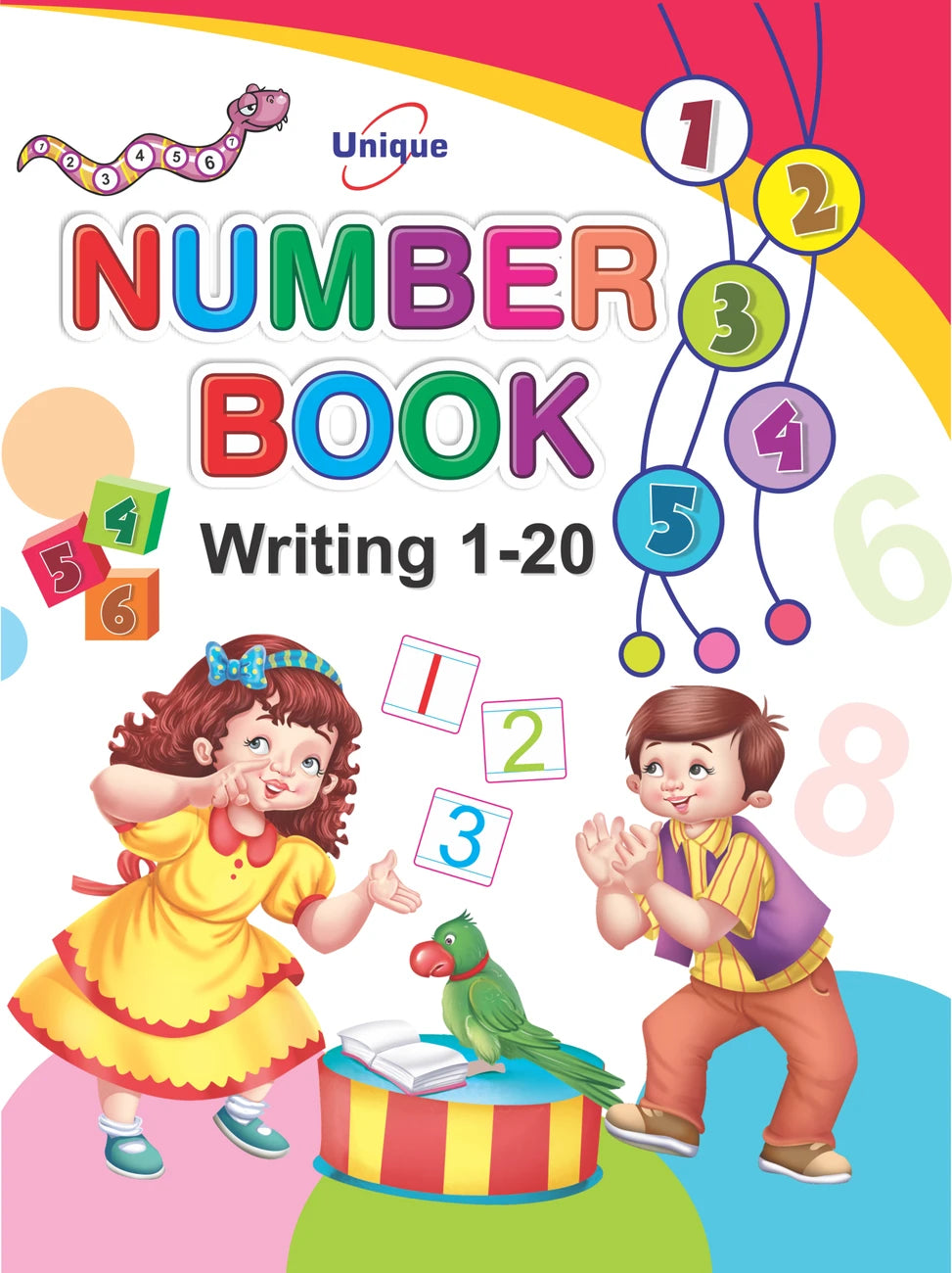 One Unique Number Math Unique Number Book Writing 1-20 (Book To Practice Numbers & Counting F ...