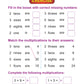 Unique Table Book 1-10 - Book For Learning And Practicing Multiplication Tables And Mathematics For Age 3 Year Onwards