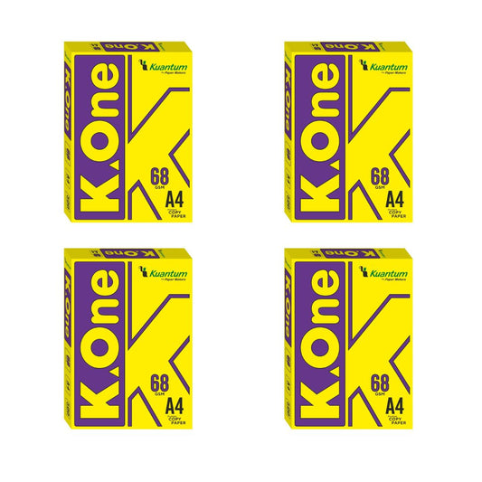 Kuantum A4 Premium Copy Paper (68 GSM) - (Pack of 4 Ream)
