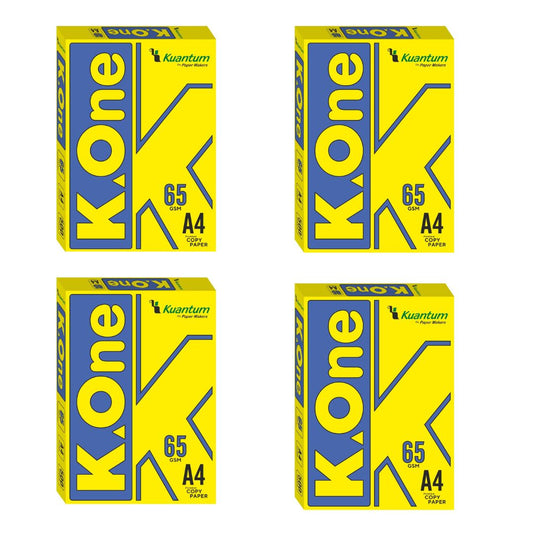 Kuantum A4 Premium Copy Paper (65 GSM) - (Pack of 4 Ream)