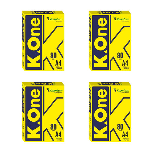 Kuantum A4 Premium Copy Paper (80 GSM) - (Pack of 4 Ream)