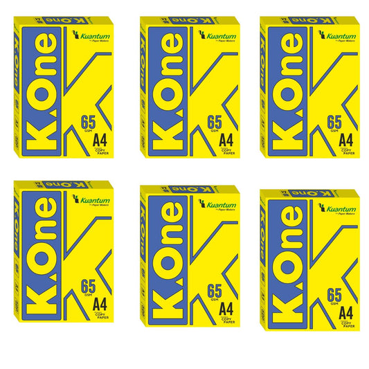 Kuantum A4 Premium Copy Paper (65 GSM) - (Pack of 6 Ream)