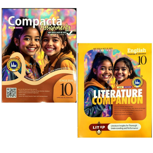 BBC Compacta Class 10 English Language & Literature with Literature Companion - Set of 2 Books for 2026 Examinations.