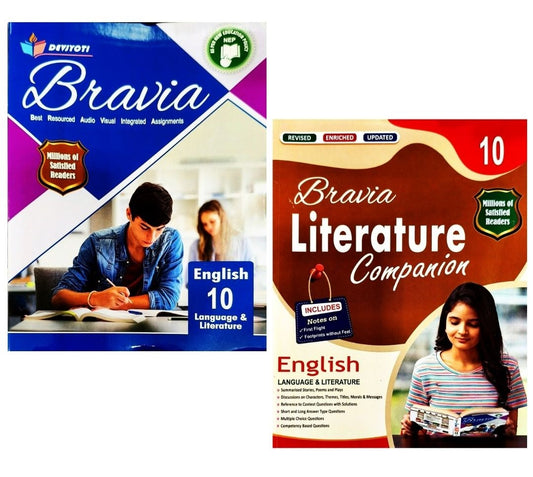 Devjyoti Bravia English Language Literature with Literature Companion Class 10 (Set of 2 Books) - Latest For 2026 Session. Paperback
