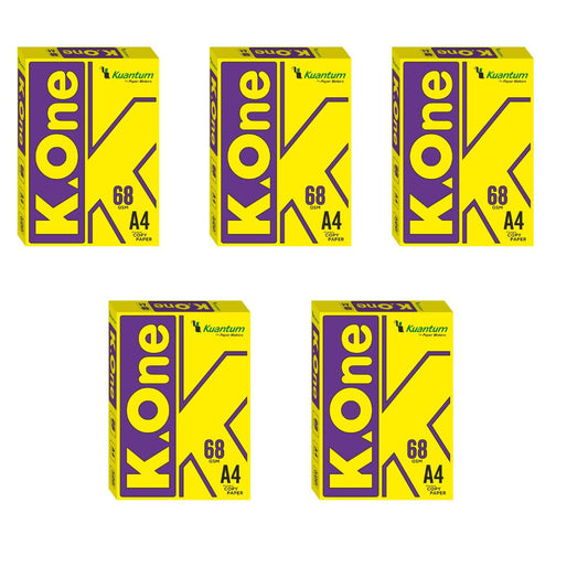 Kuantum A4 Premium Copy Paper (68 GSM) - (Pack of 5 Ream)