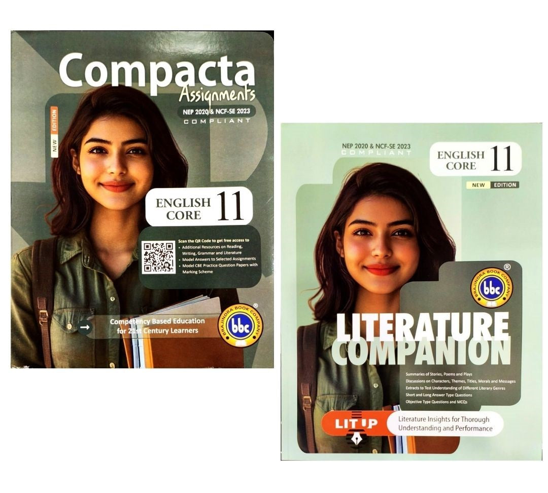 BBC Compacta Assignments English Core With Literature Companion for Class 11 - Set of 2 Books - Latest for 2026 Session. (Hardbound)