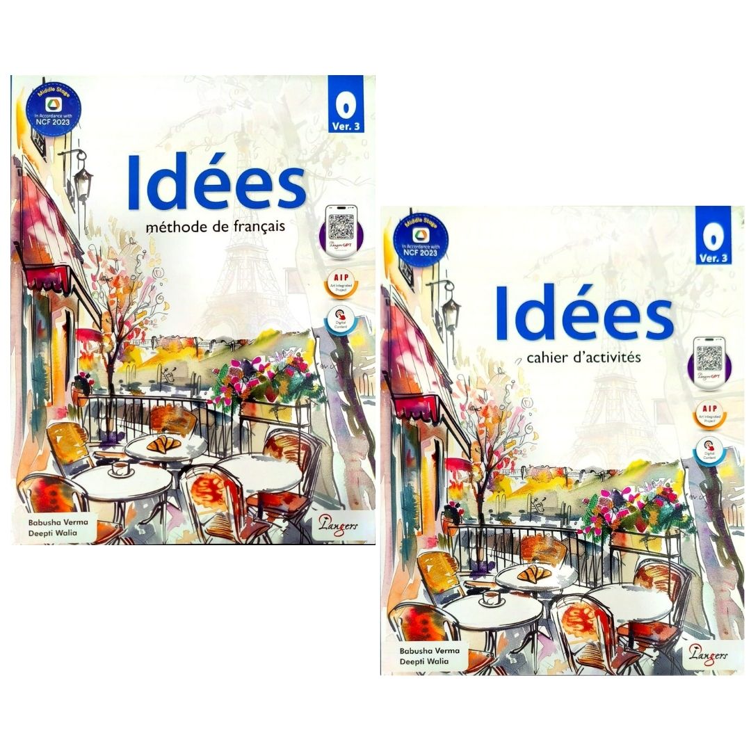 Langers Idees Methode de Francais Textbook and Cahier d' activites Workbook for Level 0 (Ver.3) _ Set of 2 Books - Latest Edition