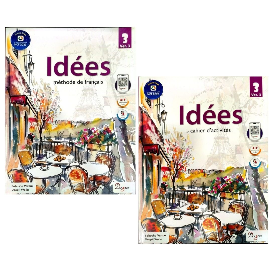 Langers Idees Methode de Francais Textbook and Cahier d' activites Workbook for Level 3 (Ver.3) _ Set of 2 Books - Latest Edition