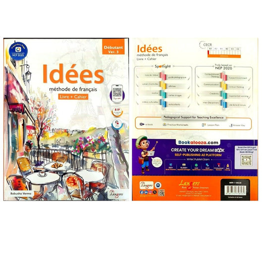 Langers Idees Methode de Francais (Livre + Cahier) Textbook for Debutant (Ver.3) _ Latest Edition (Beginner Level)