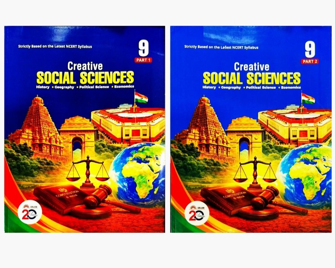 Srijan - Creative Social Sciences for Class 9 (Part 1 and 2) - Set of 2 Books - Strictly based on the latest NCERT Syllabus