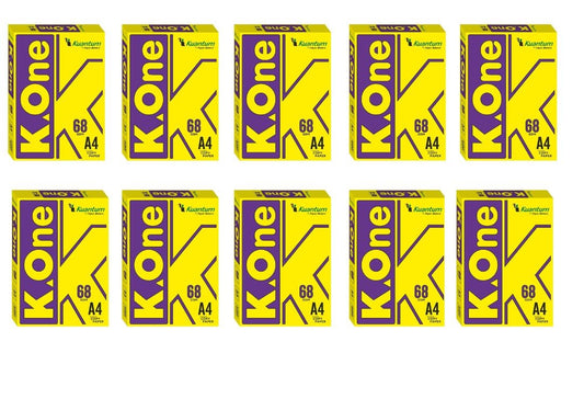 Kuantum A4 Premium Copy Paper (68 GSM) - (Pack of 10 Ream)