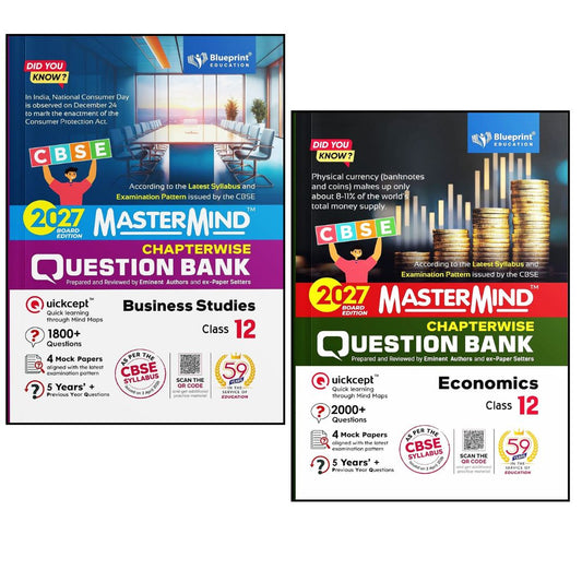 Blueprint Mastermind Question Bank Class 12 Business Studies and Economics _ Set of 2 Books _ Latest for 2027 Examination - Paperback