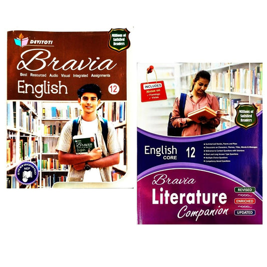 Devjyoti - Bravia English Core with Literature Companion Class 12 (Set of 2 Books) - Latest For 2026-27 Session. Paperback