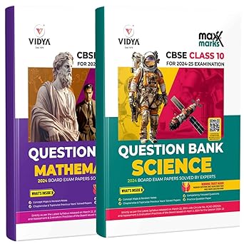 Vidya CBSE Maxx Marks Question Bank Mathematics & Science For Class 10 (Set of 2 Books) - Latest for 2024-25 Session