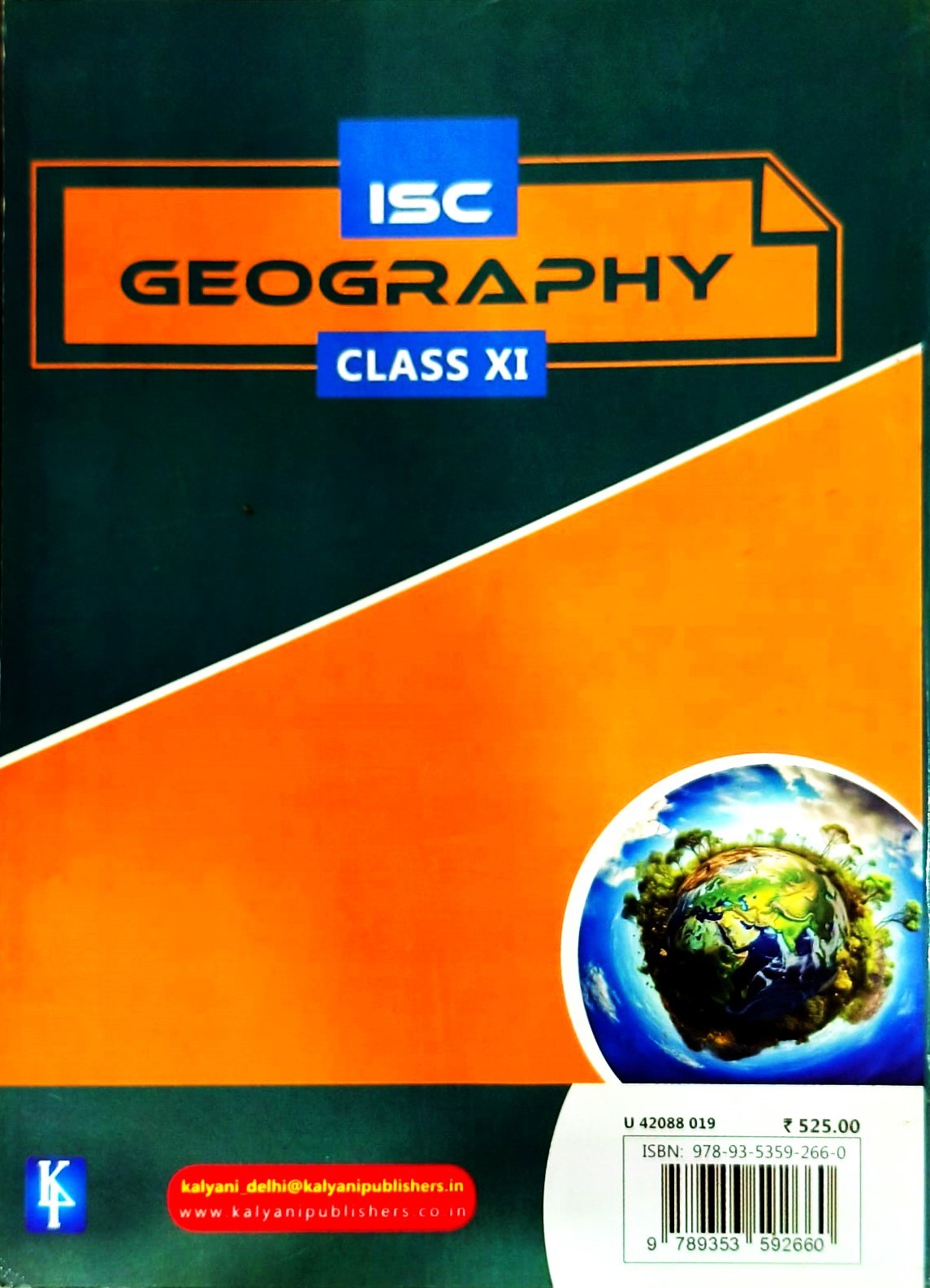 Kalyani ISC Geography for Class 11 By D.R. Khullar - Latest for 2026 Session (Paperback)