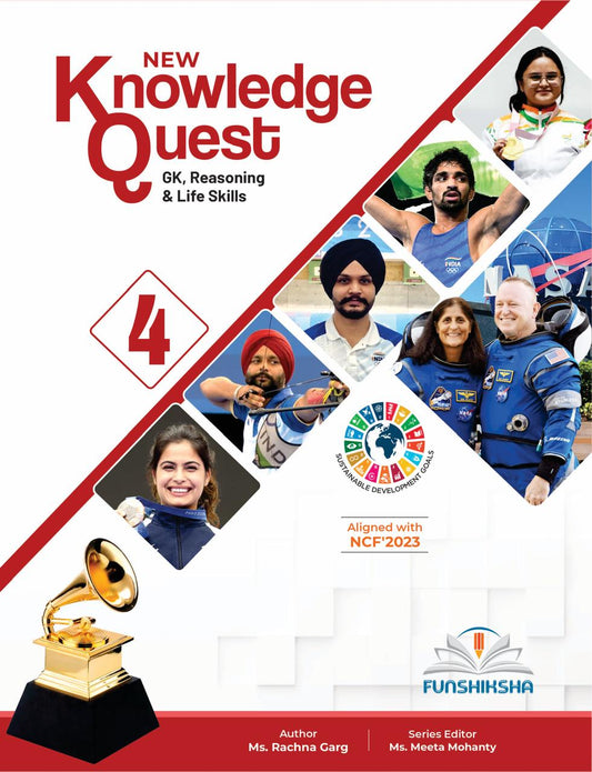 Funshiksha - New Knowledge Quest (GK Reasoning & Life Skills) For Class 4 - Aligned with NCF's 2023