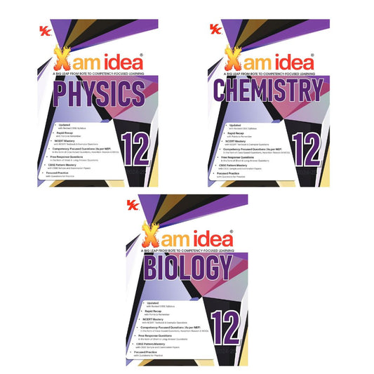 Xam Idea Physics, Chemistry & Biology Class 12 Set of 3 Books - 2025 Examinations