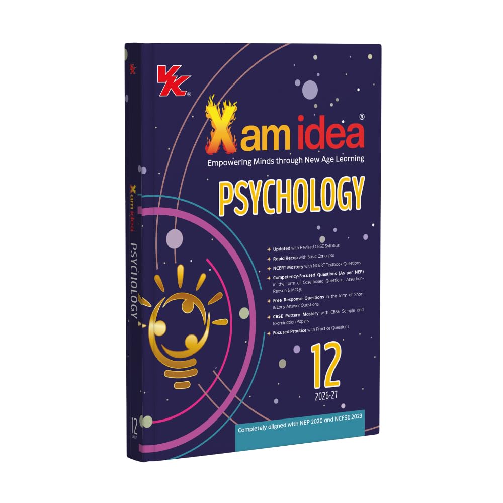 Xam Idea Psychology Class 12 - Latest for 2027 Examinations  | NEP & NCFSE Aligned | NCERT-Based | Practice Questions & Sample Papers (Paperback)