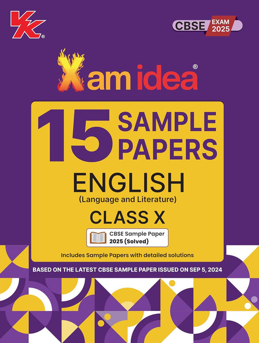 Xam Idea CBSE 15 Sample Paper  English Class 10 - Latest for 2025 Examination