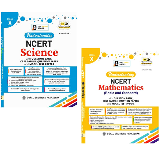 Goyal Understanding NCERT Mathematics and Science With Question Bank, CBSE Sample Question Papers and Model Test Paper Class 10 - Set of 2 Books - Latest for 2026 Examinations - Paperback Edition