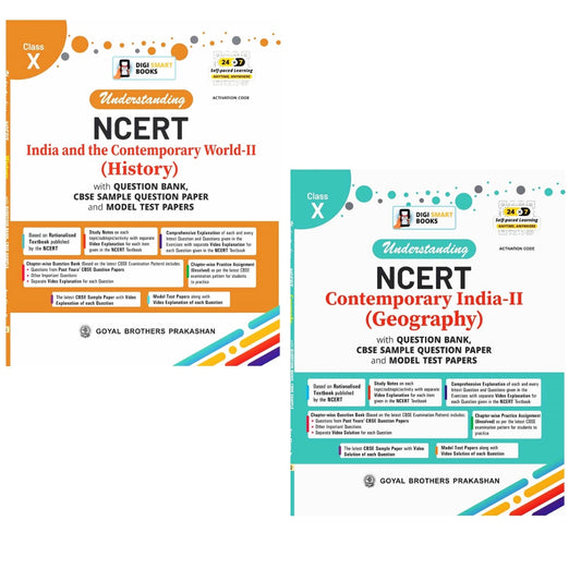 Goyal Understanding NCERT Geography and History With Question Bank, CBSE Sample Question Papers and Model Test Paper Class 10 - Set of 2 Books - Latest for 2026 Examinations - Paperback Edition