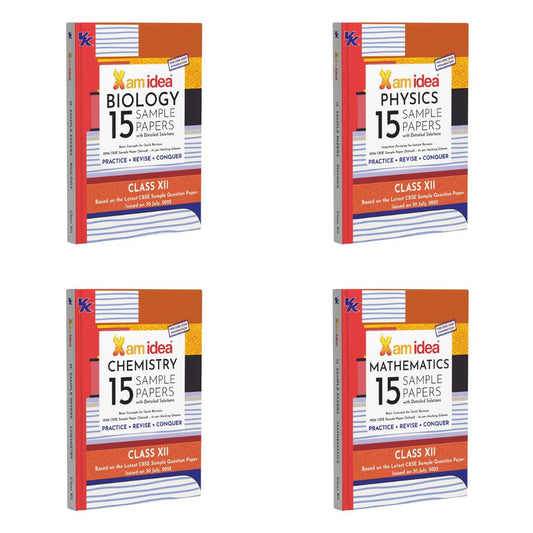 Xam Idea CBSE 15 Sample Paper Biology, Mathematics, Chemistry & Physics for Class 12 - Set of 4 Books - Latest for 2026 Examination