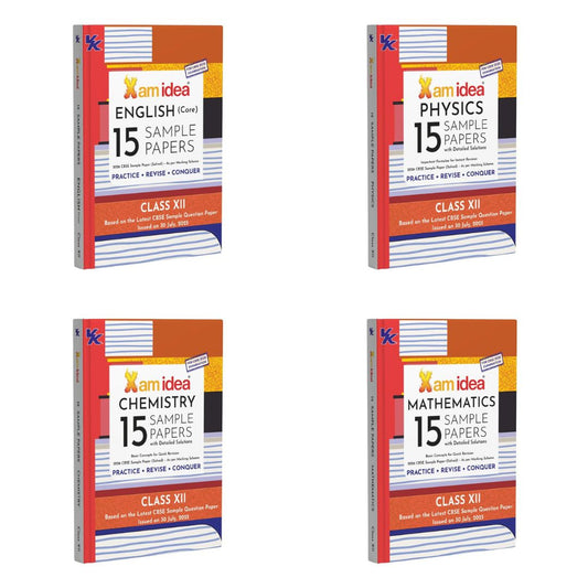 Xam Idea CBSE 15 Sample Paper English Core, Mathematics, Chemistry and Physics Class 12 - Set of 4 Books - Latest for 2026 Examination