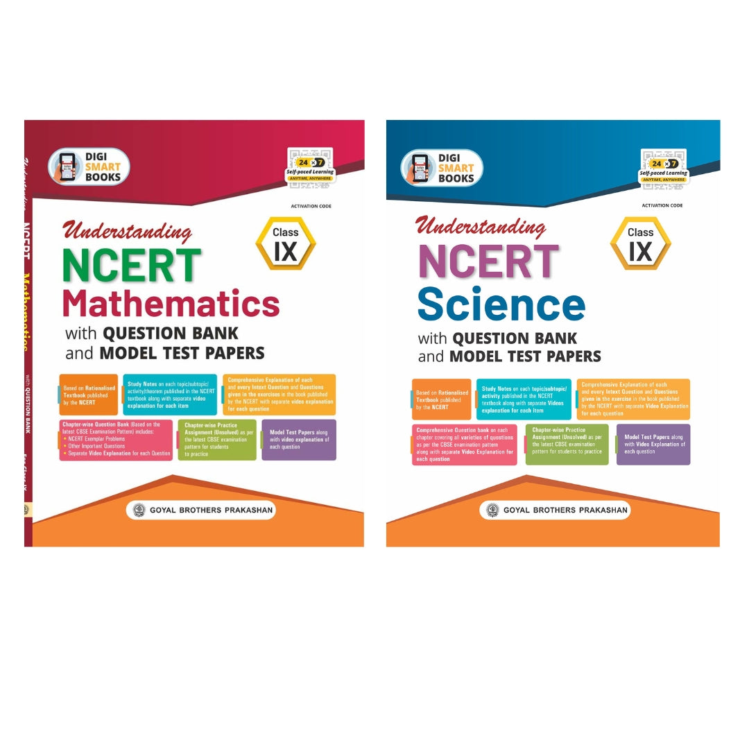 Goyal Understanding NCERT Science and Mathematics with Question Bank and Model Test Paper Class 9 - Set of 2 Books - Latest for 2026 Examinations - Paperback Edition