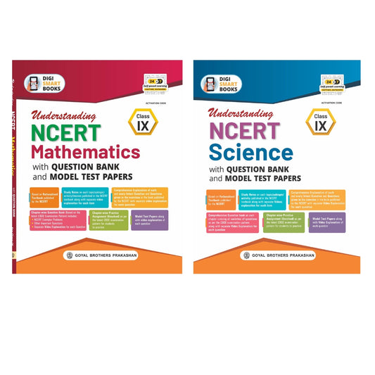Goyal Understanding NCERT Science and Mathematics with Question Bank and Model Test Paper Class 9 - Set of 2 Books - Latest for 2026 Examinations - Paperback Edition