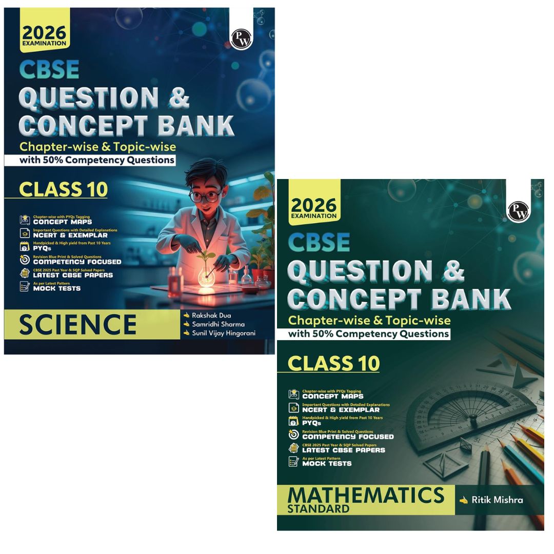 Physics Wallah (PW) CBSE Question Bank Science & Mathematics For Class 10 (Set of 2 Books) - Latest For 2026 Examination