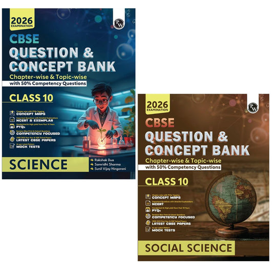 Physics Wallah (PW) CBSE Question Bank Science & Social Science For Class 10 (Set of 2 Books) - Latest For 2026 Examination
