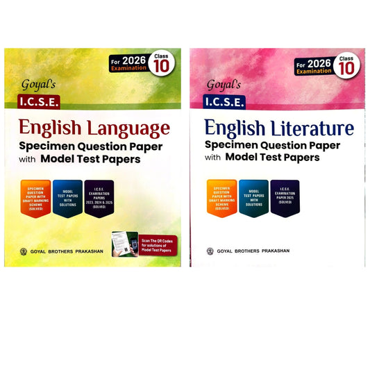 Goyal ICSE Question Bank English language and literature Question Bank with Model Test Papers Class 10 for 2026 Examinations - Combo of 2 Books - Paperback Edition