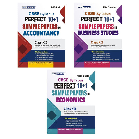 APC Books CBSE Perfect 10+1 Sample Papers in Accountancy, Business Studies & Economics Class 12 - Set of 3 Books - Latest for 2025 Session - Paperback (EXCLUSIVE DISCOUNT!)