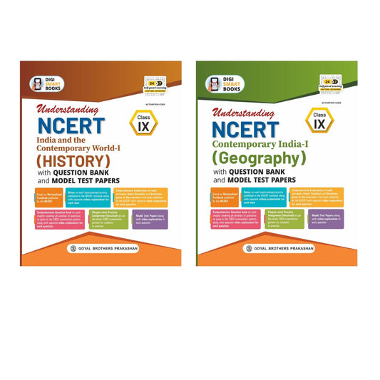 Goyal Understanding NCERT Geography and History with Question Bank and Model Test Paper Class 9 - Set of 2 Books - Latest for 2026 Examinations - Paperback Edition