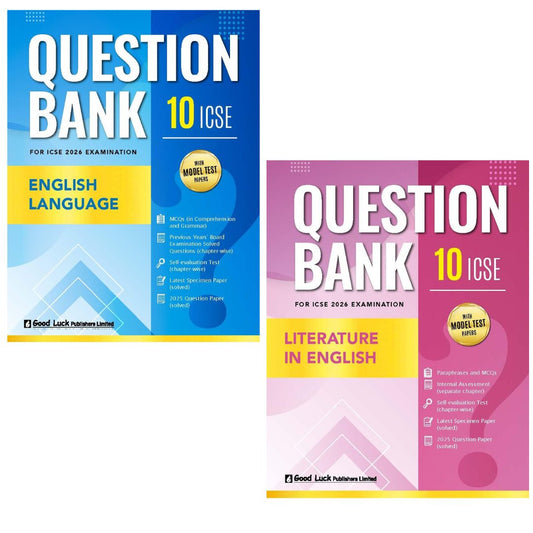 Good Luck ICSE Question Bank English Language & Literature Class 10 (Set of 2 Books) for Examination 2026 - (Set of 2 Books) (Paperback)