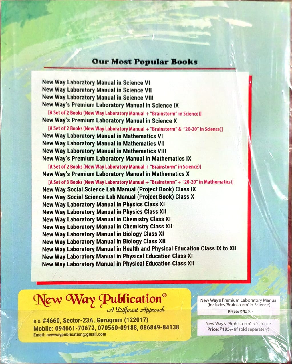 New Way's Premium Laboratory Manual In Science Class 9 - Latest for 2026 Examination. [A Practical Book + Chapterwise Question Bank (Theory based)] - (Hardbound)