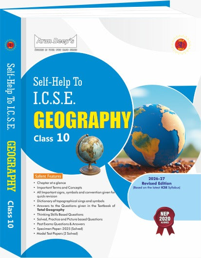 Arundeep's Self Help to ICSE Geography For Class 10 - Latest for 2026-27 Session. Paperback